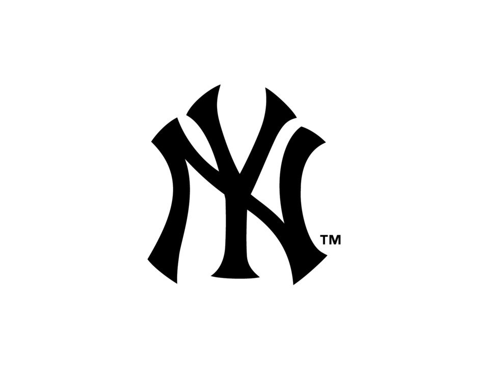 New York Yankees Logo Stencil drawing