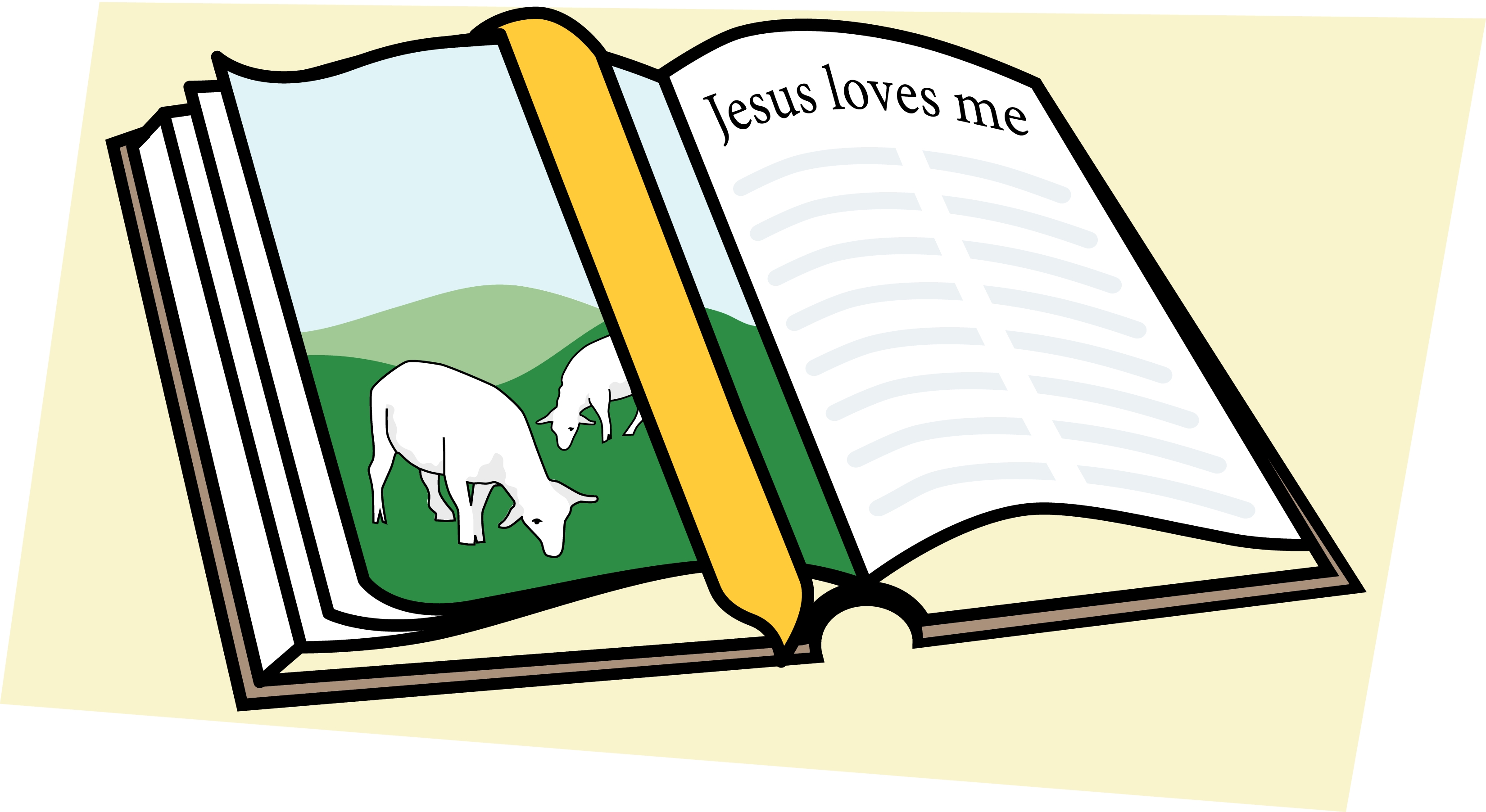 Open Bible book drawing free image download