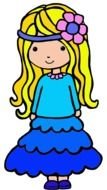 drawing of a little girl with white hair