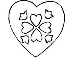 Valentines Heart Template drawing