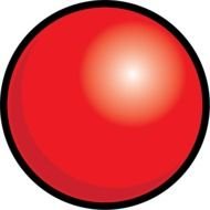 Funny red ball drawing