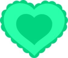 Teal Heart Clip Art N11