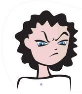portrait of an angry girl