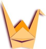 Origami Crane Clip Art N17