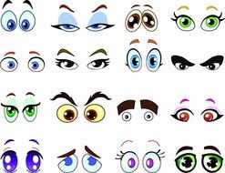 Clipart of Cartoon Eyes