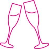 Wedding Champagne Glasses Clip Art N12