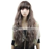 CLISS Women Long Wavy Curly Bang Hair Wig Well Made Wigs