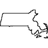 Massachusetts State Outline Clip Art