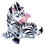 Cute Zebra pink drawing
