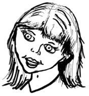 black and white portrait of a girl as a picture