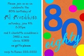 80 years birthday as a greeting card