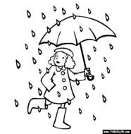 Rain Go Away Coloring Page