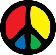 Colorful Peace Sign Clip Art