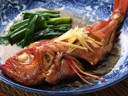 boiled sea fish