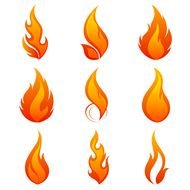Vector Flame Icon drawing