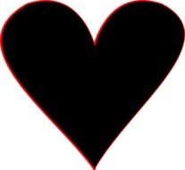 Black And White Heart Clip Art N34