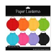 Chinese Paper Lanterns Clip Art N4