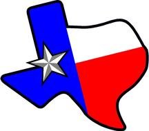 Texas Flag star drawing
