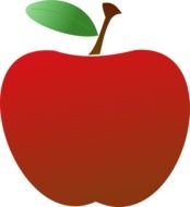 Red Apple as a graphic illustration