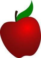 Red Apple 3d art drawing