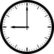 Clock Showing 6 00