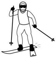 Cross Country Skiing drawing