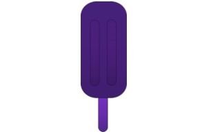 purple ice cream on a white background