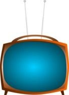 old retro tv drawing