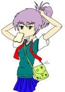 Anime School Girl drawing