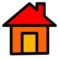 orange house as a picture for clipart