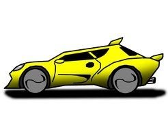 Cartoon Car Side View Branch drawing