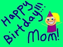 Happy Birthday Mom fanny drawing