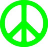 Neon Peace Signs Clip Art