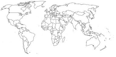 Blank World Map Coloring Page N2