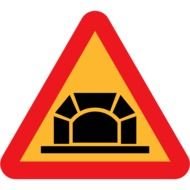 tunnel on a sign in a graphic representation