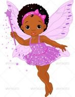 African American Baby Girl Cartoon N7