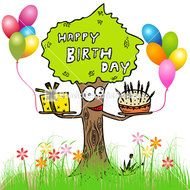 Happy Birthday Balloon Tree