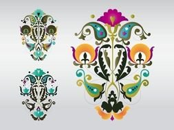 Colorful oriental Floral Designs