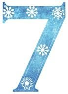 Font Number 7 Frozen drawing