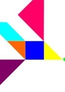 colorful geometric shapes on the white background