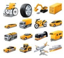 yellow transport collage