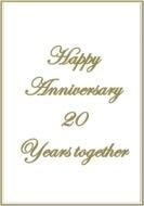 Happy 20 Year Wedding Anniversary