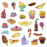 Healthy And Unhealthy Food Clip Art N2