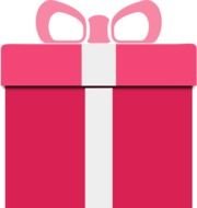 gift in a red box as a picture for clipart