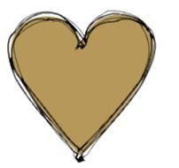 brown heart as a graphic illustration