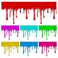 Vector Paint Drip Border