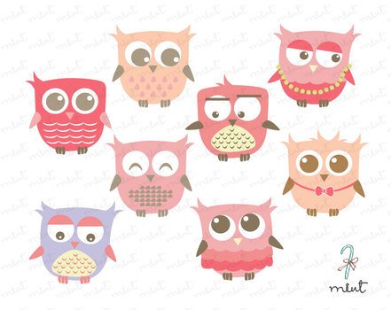 Baby Owl Clip Art N43