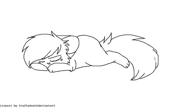 Warrior Cats Line Art MS Paint