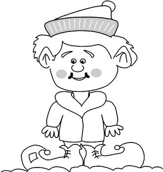 Elf On Shelf Coloring Pages