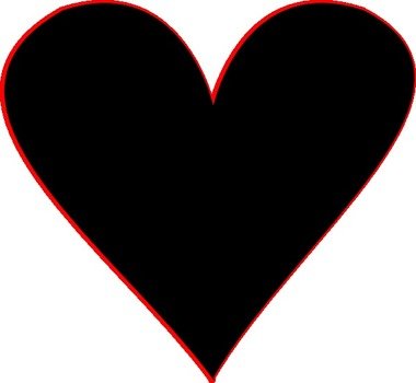 Black And White Heart Clip Art N34